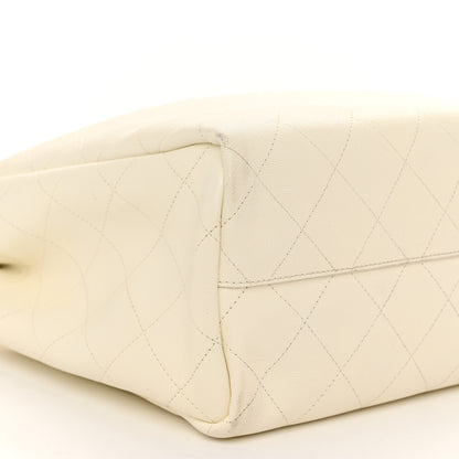Chanel Caviar Stitched Large Shopping Tote White 9 of 14