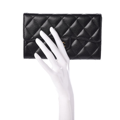 Chanel Caviar Quilted Large Flap Wallet Black 2 of 10