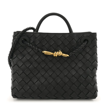 Bottega Veneta Nappa Intrecciato Small Andiamo Shoulder Bag Black 1 of 9
