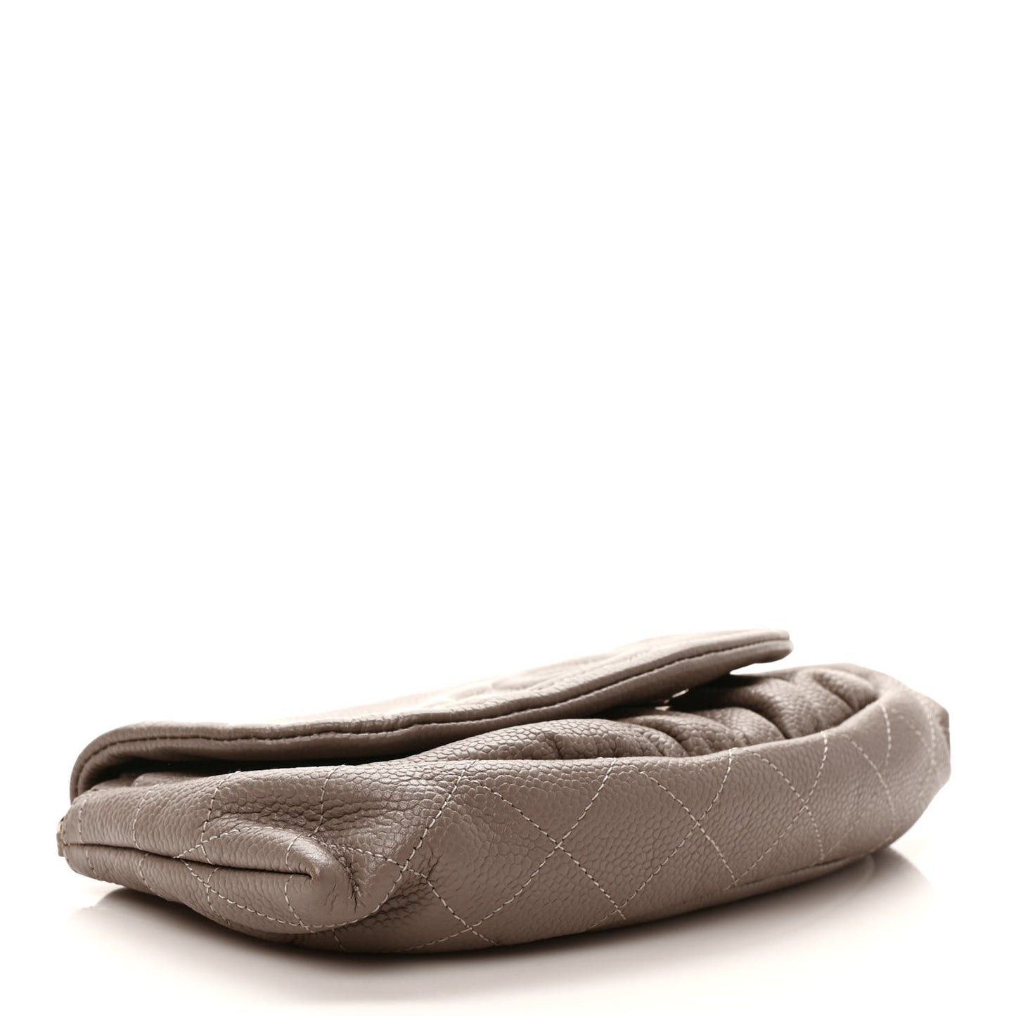 Caviar Half Moon Wallet On Chain WOC Light Grey