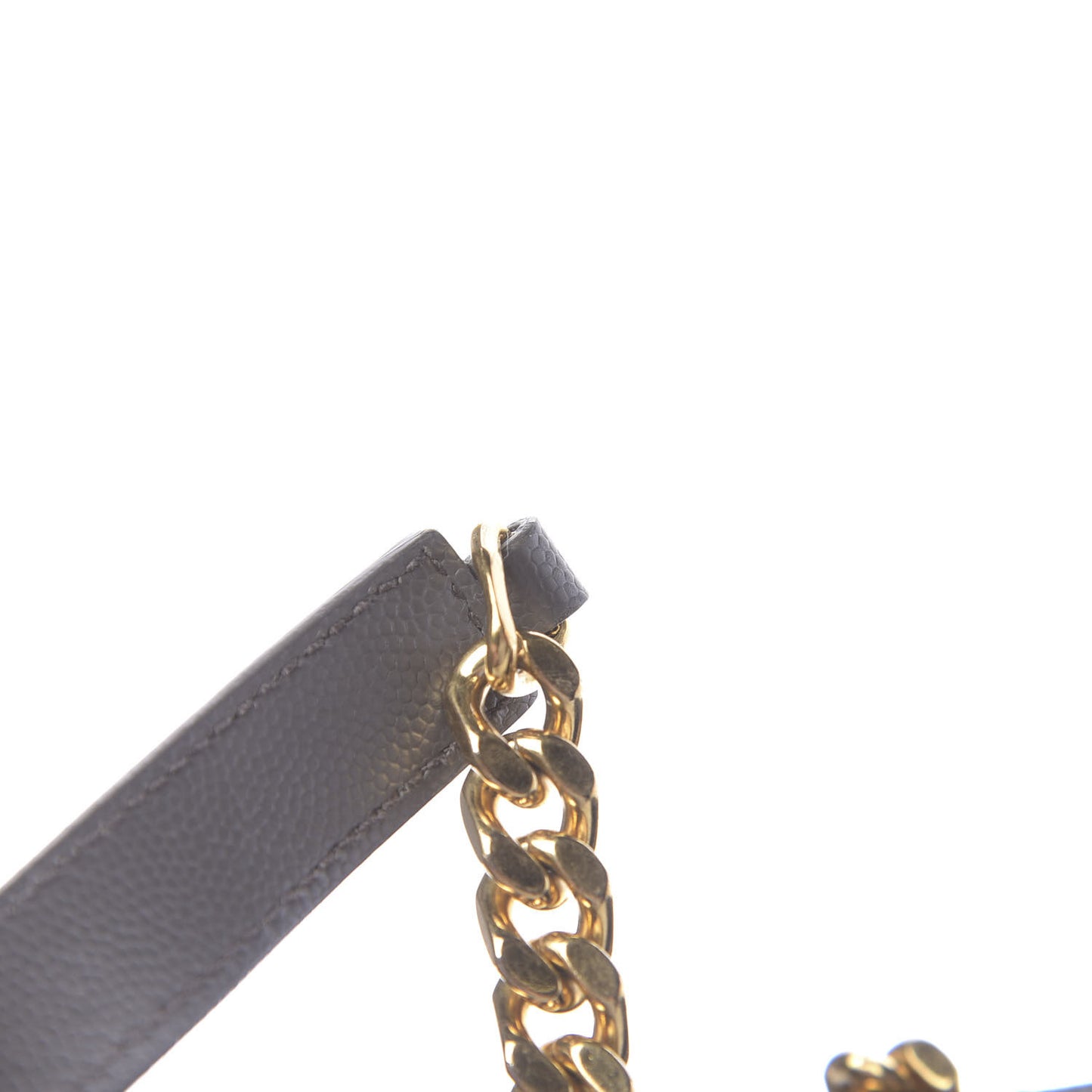 Grain De Poudre Matelasse Chevron Monogram Shopping Bag Fog