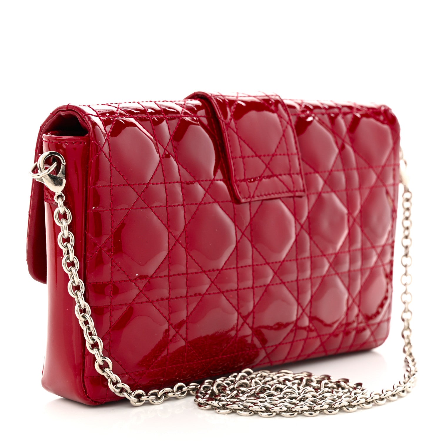 Christian Dior Patent Cannage Miss Dior Promenade Pouch Red 3 of 15