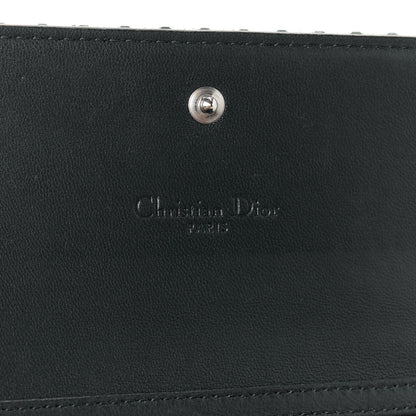 Christian Dior Metallic Calfskin Micro-Cannage Lady Dior Croisiere Chain Wallet Blue 6 of 10