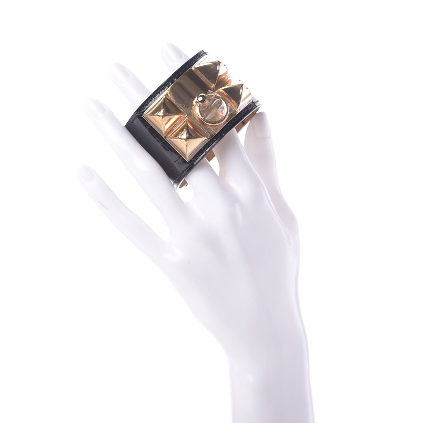 Shiny Alligator Collier de Chien CDC Bracelet T2 Black