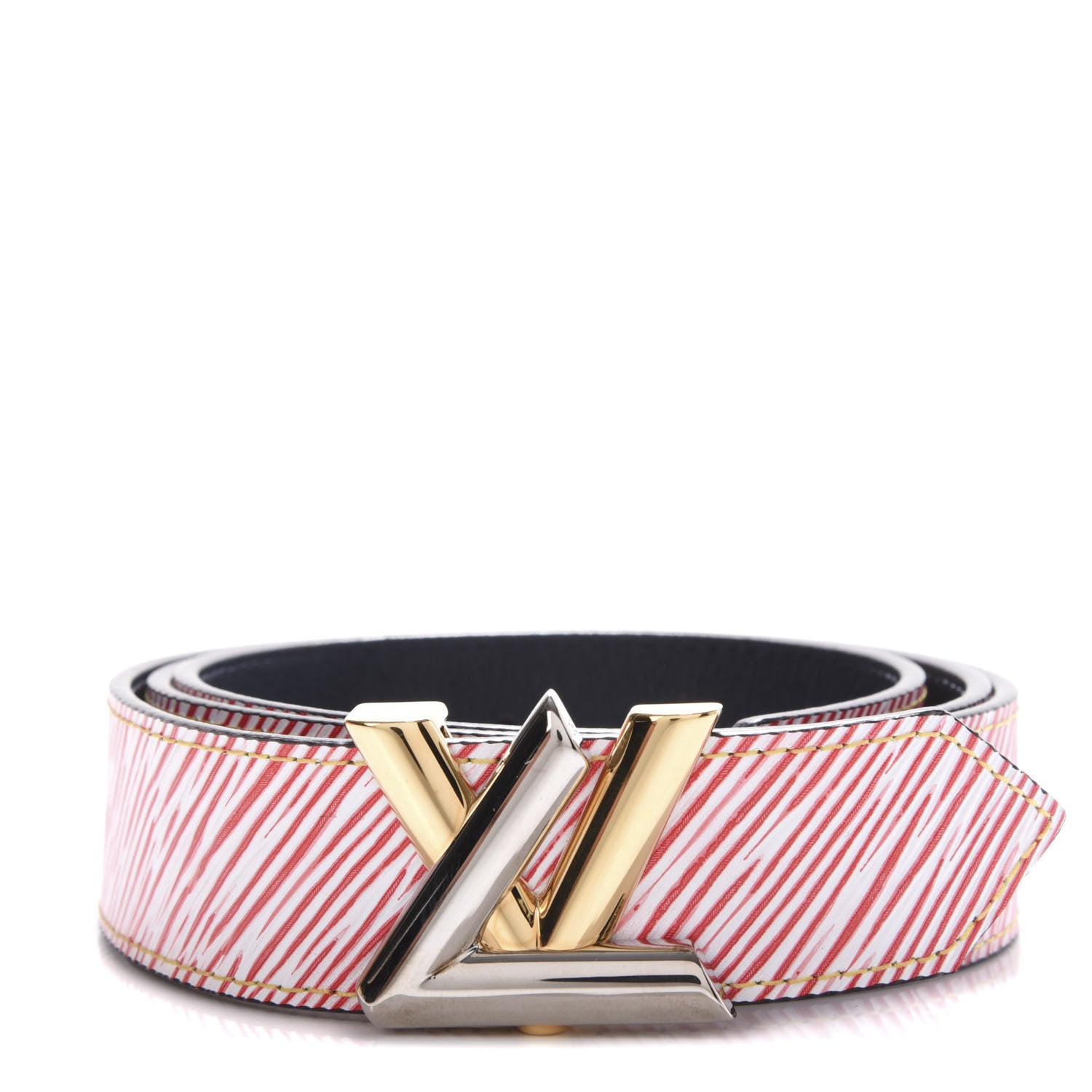 Louis Vuitton Epi 30mm LV Twist Belt 85 34 Denim Red 1 of 7