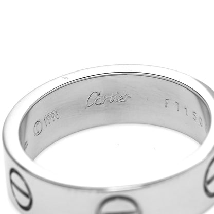 Cartier 18K White Gold 5.5mm LOVE Ring 53 6.25 4 of 5