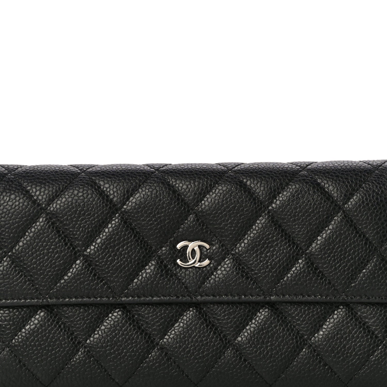 Chanel Caviar Quilted Large Gusset Flap Wallet Black 9 of 13
