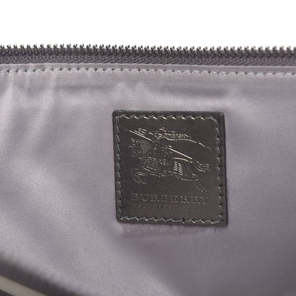 Burberry Metallic Patent Calfskin House Check Sliced Ashcombe Clutch 6 of 14