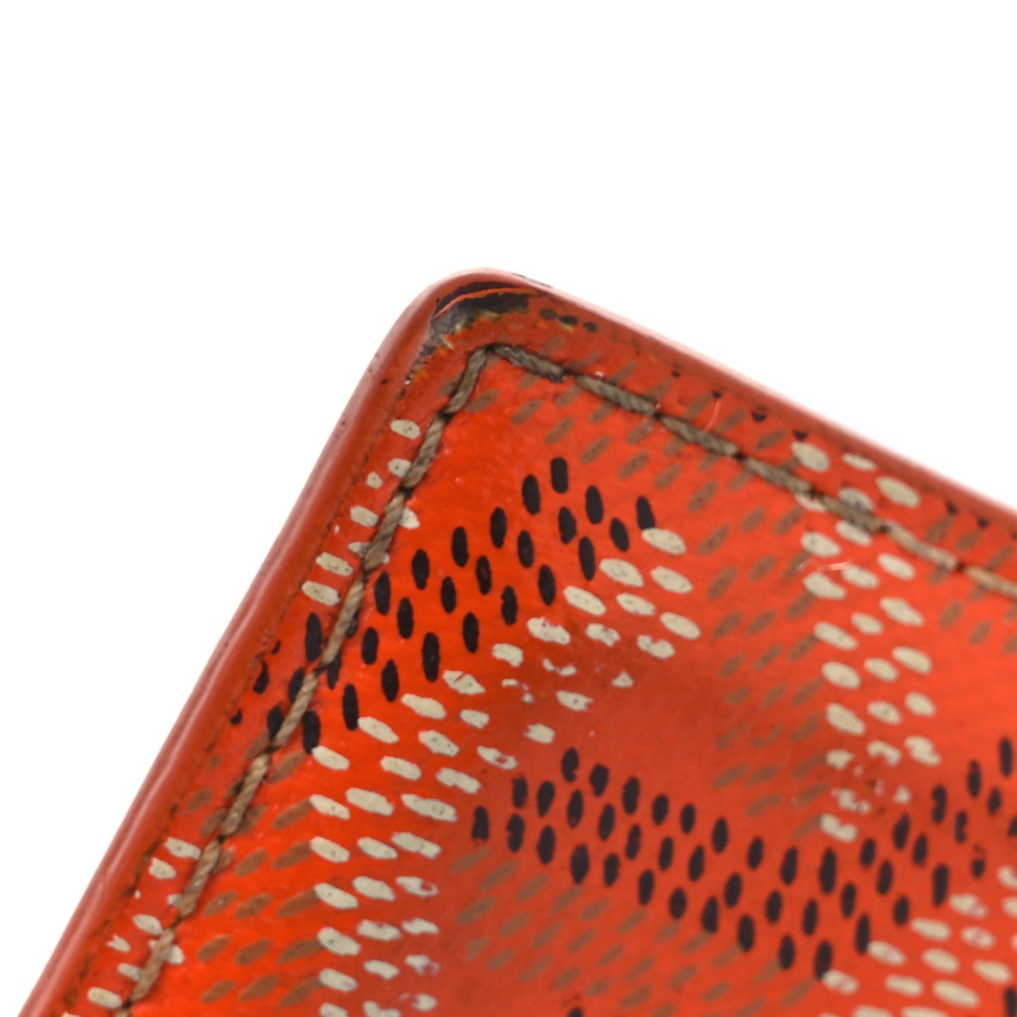 Goyardine Saint Sulpice Card Holder Orange