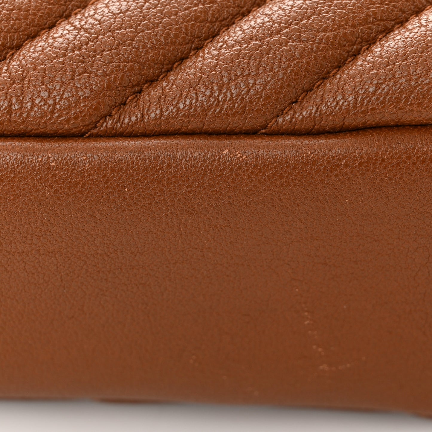Sheepskin Matelasse Chevron Monogram Medium College Bag Brick