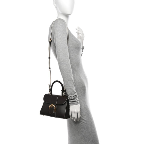 Box Calfskin Mini Brillant Satchel Brown
