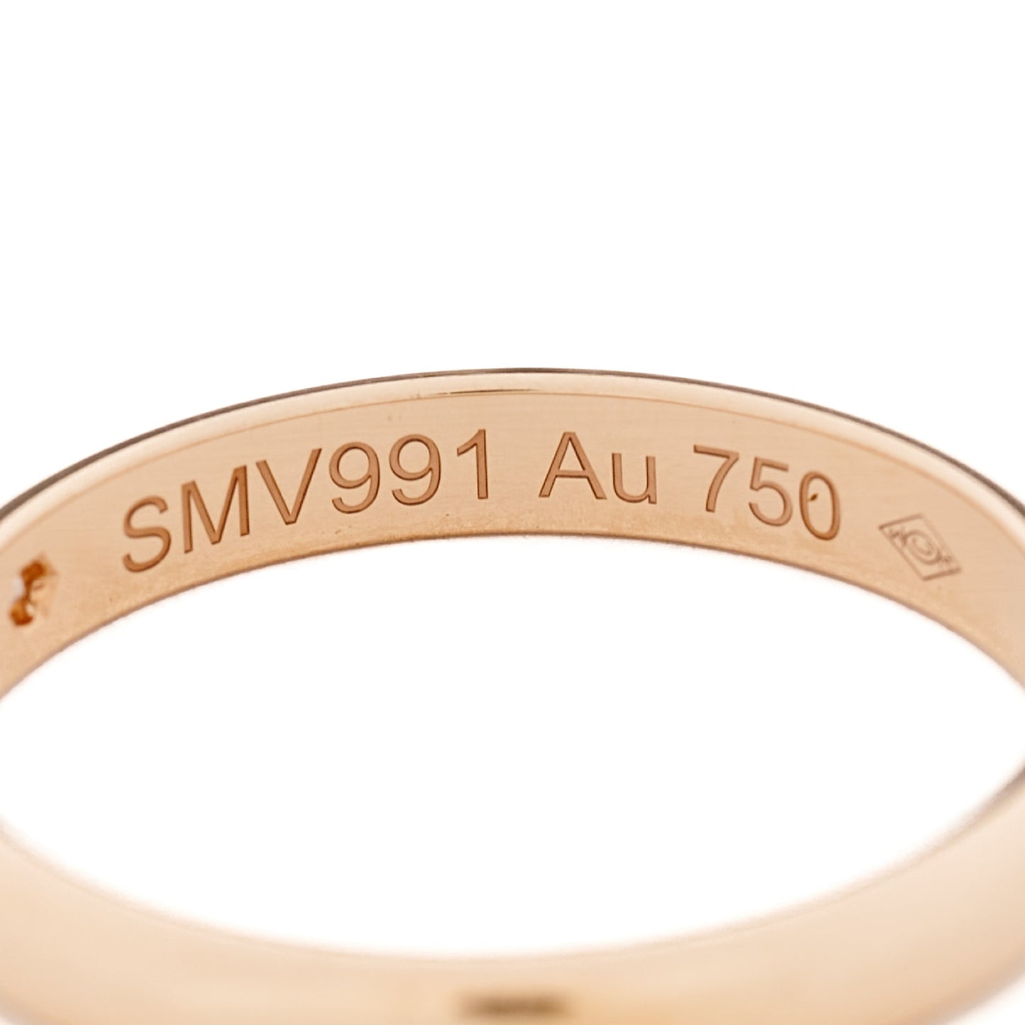 18K Pink Gold Diamond 2.6mm 1895 Wedding Band Ring 51 5.75