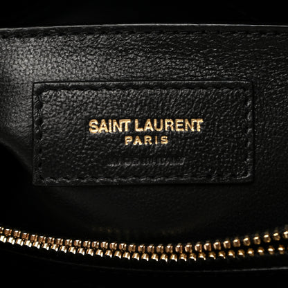 Saint Laurent Calfskin Y Quilted Monogram Small Loulou Chain Satchel Black 7 of 9