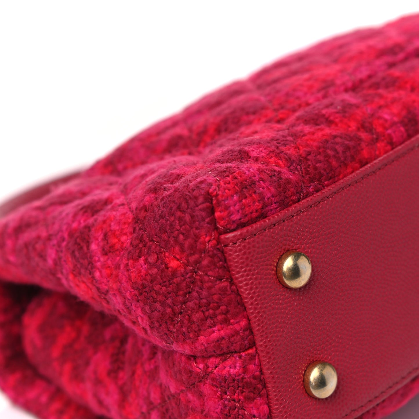 Tweed Mini Coco Handle Flap Fuchsia