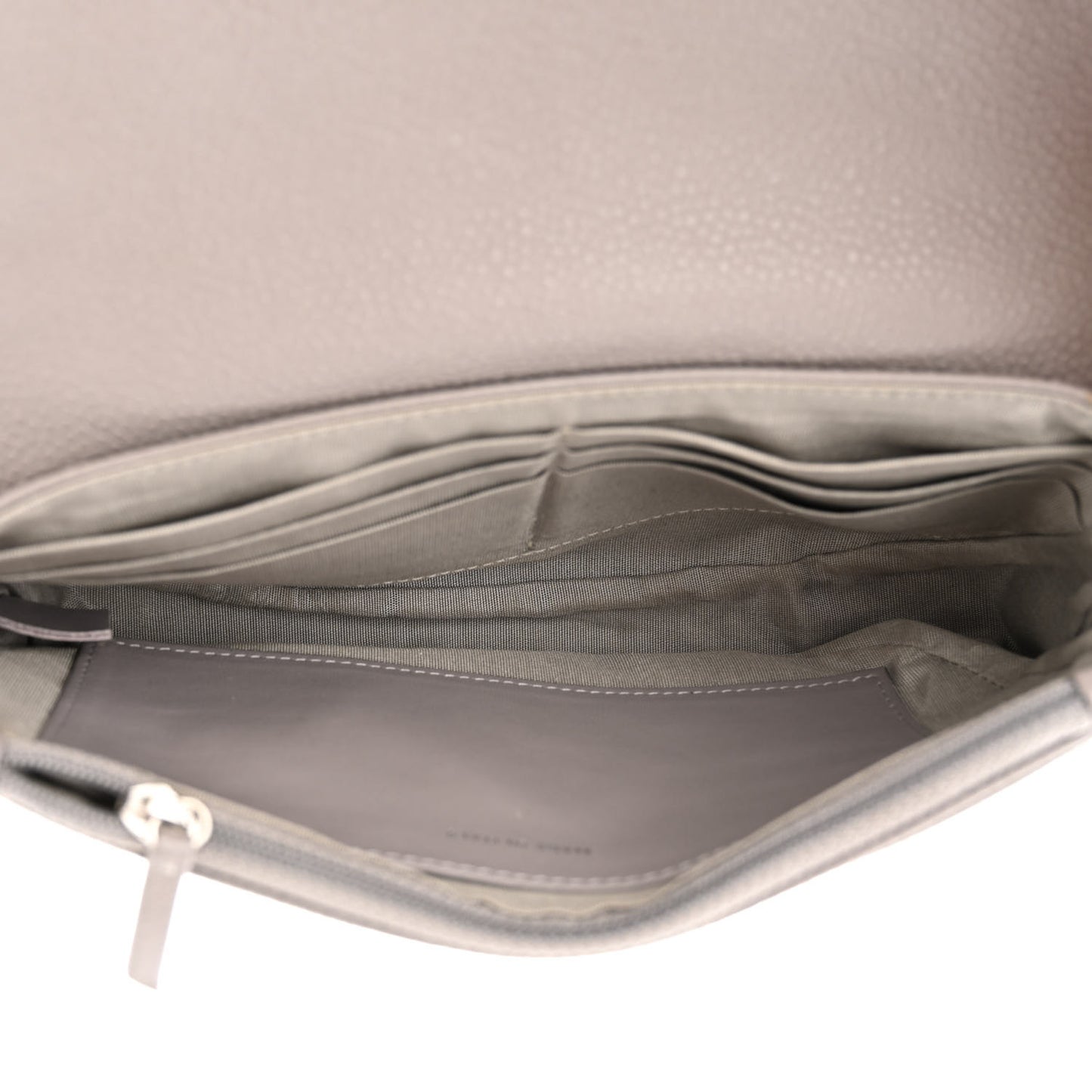 Caviar Half Moon Wallet On Chain WOC Light Grey