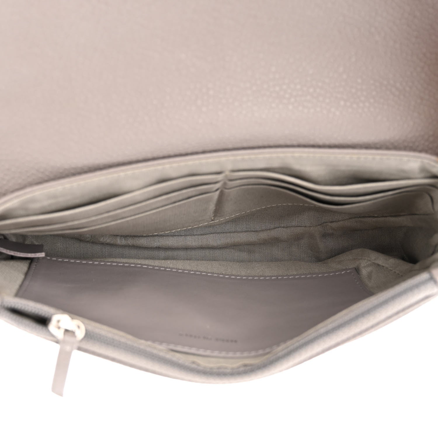 Chanel Caviar Half Moon Wallet On Chain WOC Light Grey 5 of 12