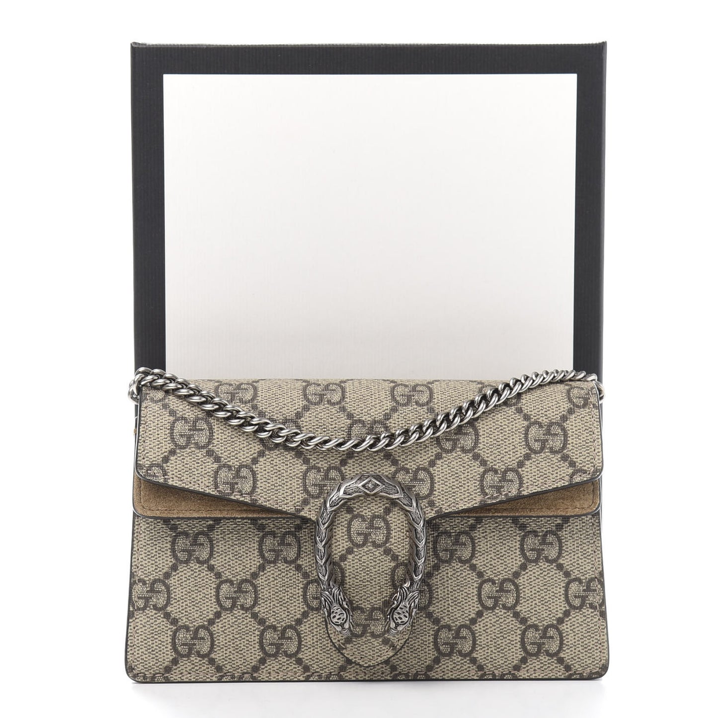 GG Supreme Monogram Super Mini Dionysus Shoulder Bag Taupe