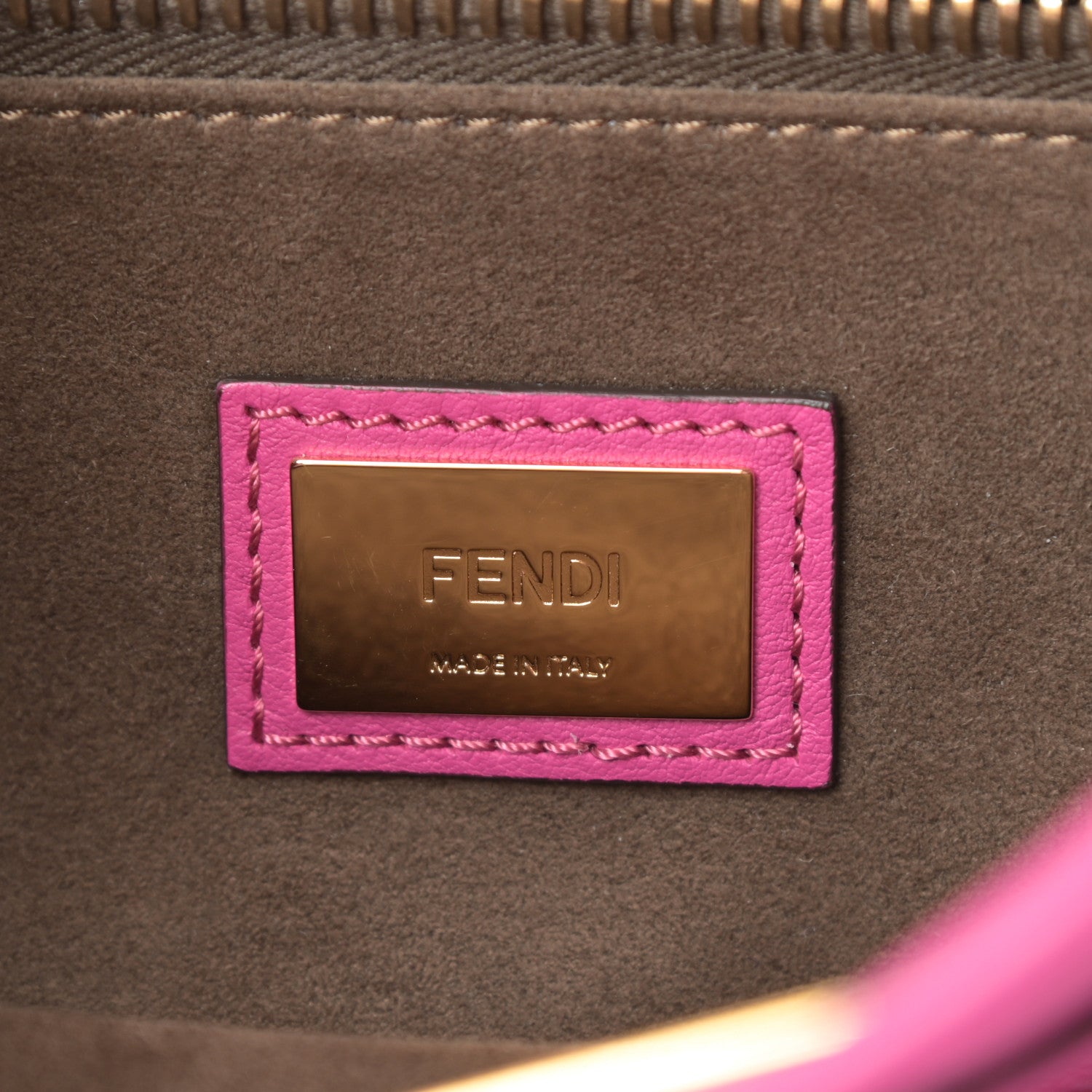 Fendi Vitello Seta Medium Peekaboo Iconic Satchel Magenta 8 of 12