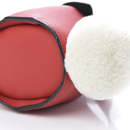 Loewe Calfskin Shearling Mini Bunny Crossbody Bag Red 10 of 12
