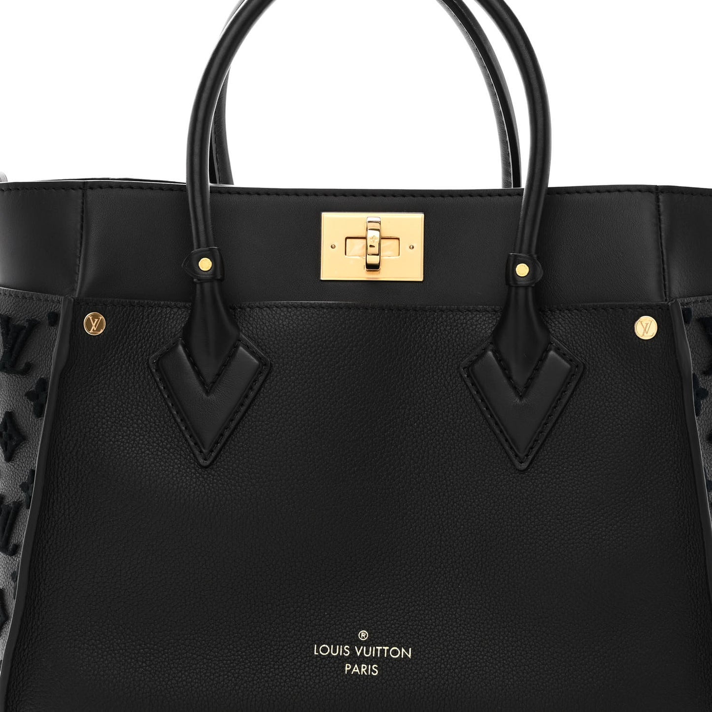 Calfskin Monogram Tufting On My Side Black