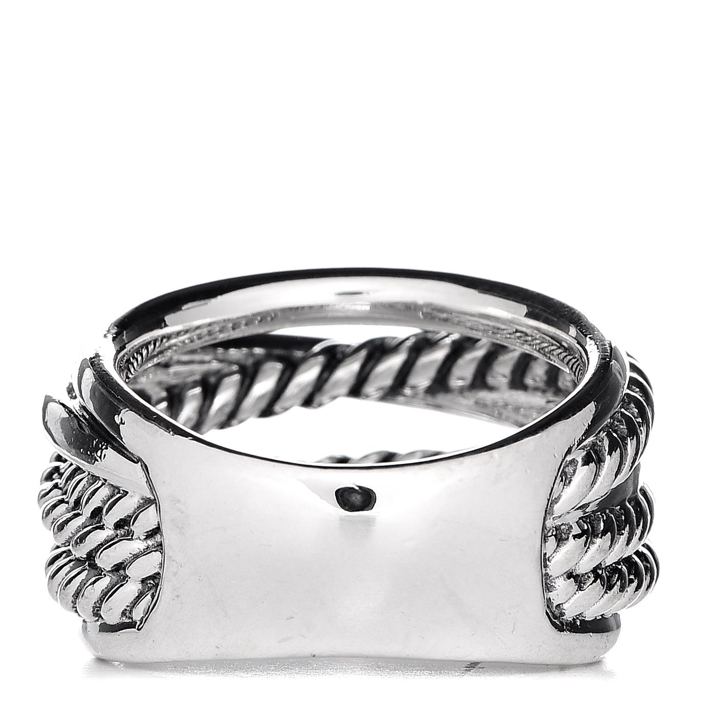 Sterling Silver 15mm Narrow Crossover Cable Ring 54 7