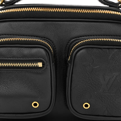 Louis Vuitton Calfskin Monogram Embossed Utility Crossbody Black 8 of 10