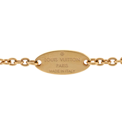 Louis Vuitton Metal Crystal LV Iconic Necklace Gold 5 of 7