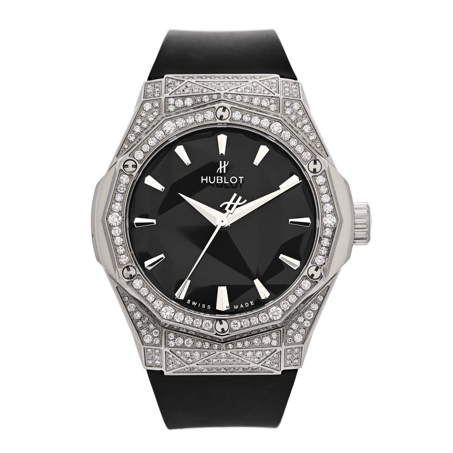 Titanium Rubber Diamond Pave 40mm Classic Fusion Orlinski Automatic Watch 550.NS.1800.RX.1604.ORL19