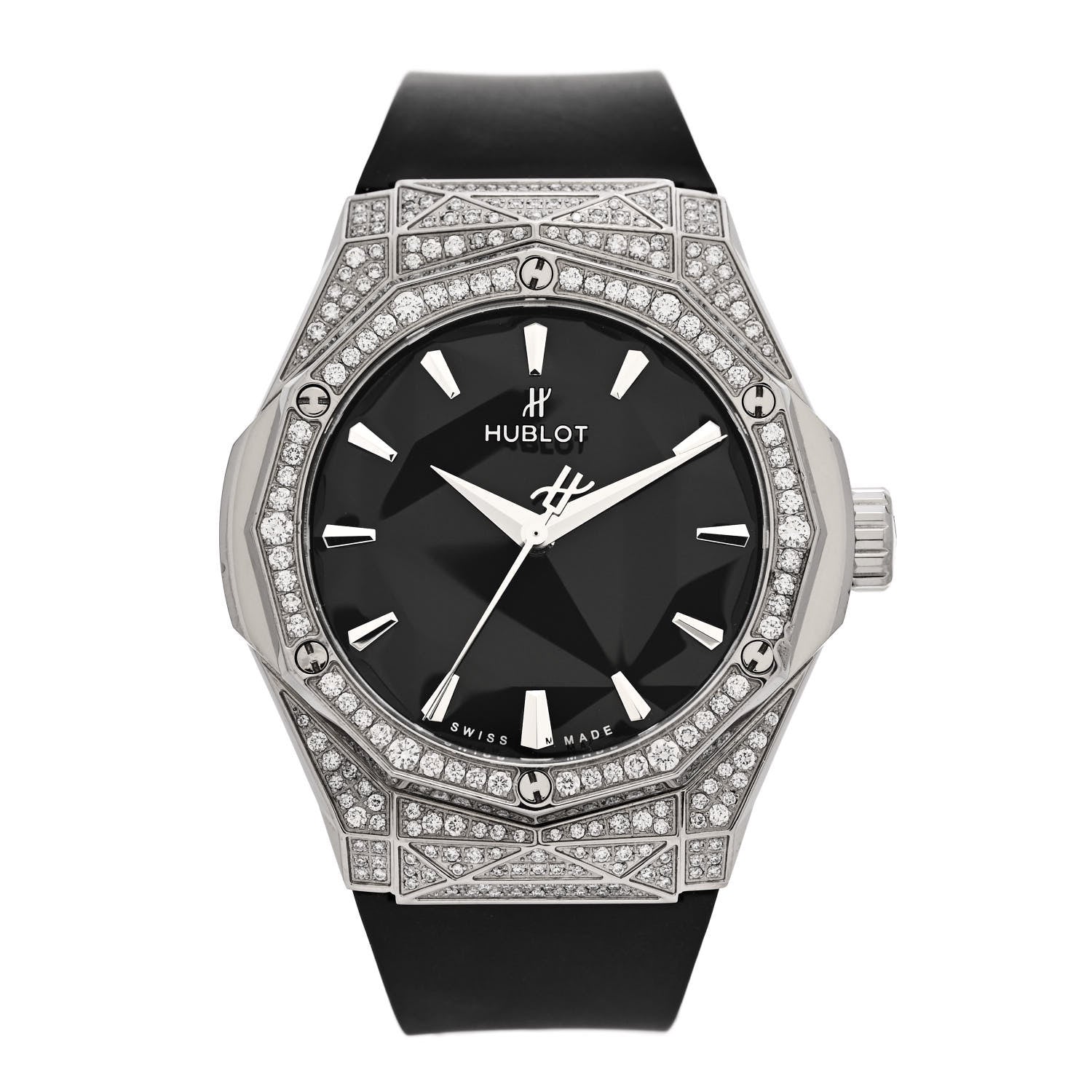 Hublot Titanium Rubber Diamond Pave 40mm Classic Fusion Orlinski Automatic Watch 550.NS.1800.RX.1604.ORL19 1 of 4