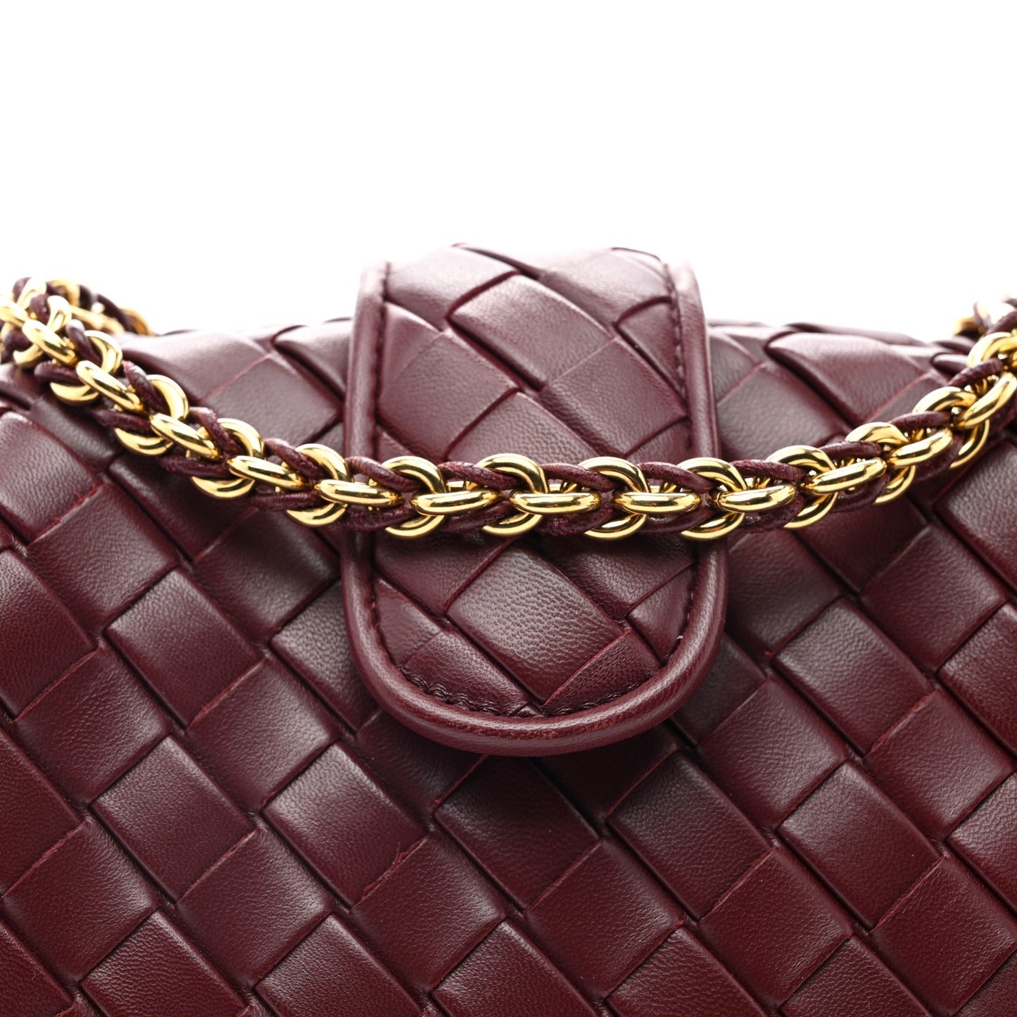 Nappa Intrecciato Teen The Lauren 1980 Clutch With Chain Barolo