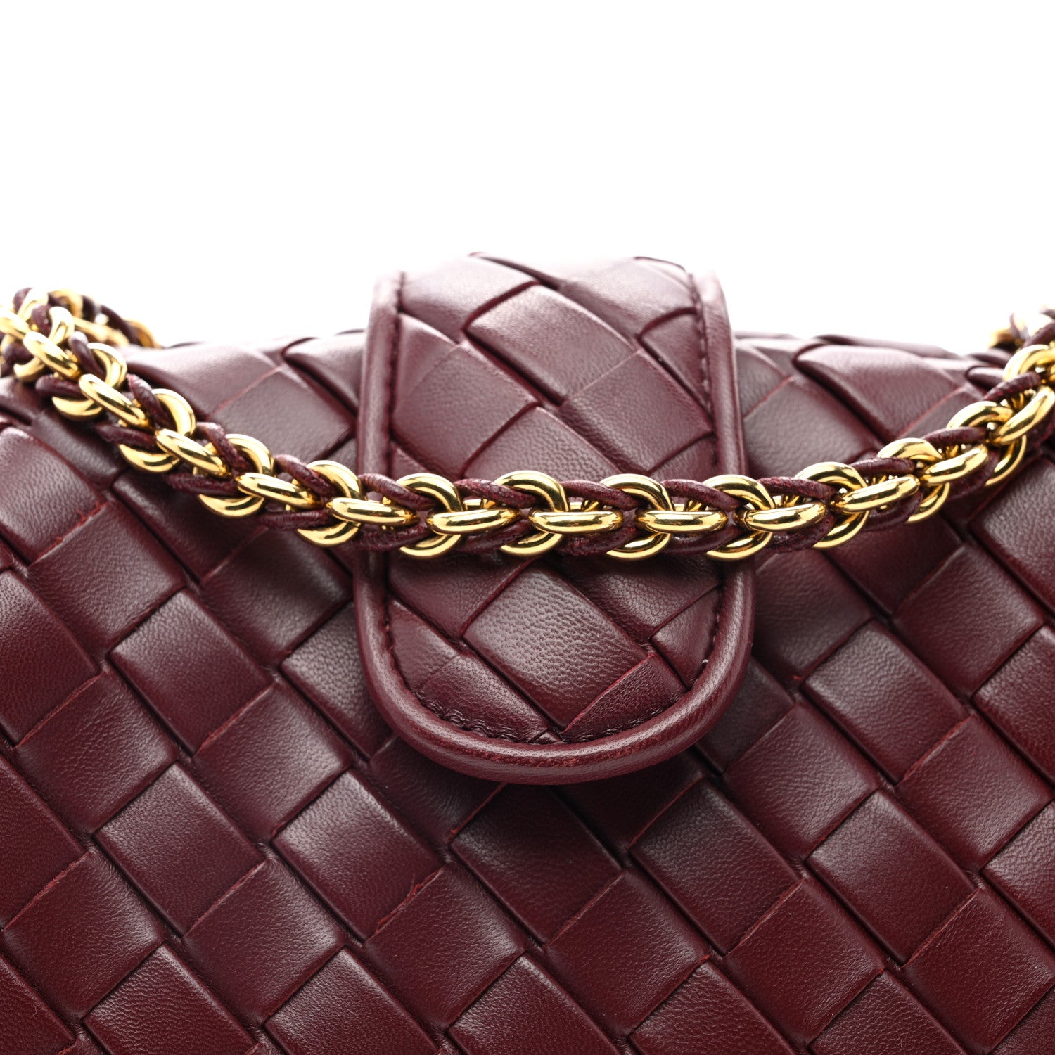 Bottega Veneta Nappa Intrecciato Teen The Lauren 1980 Clutch With Chain Barolo 5 of 13