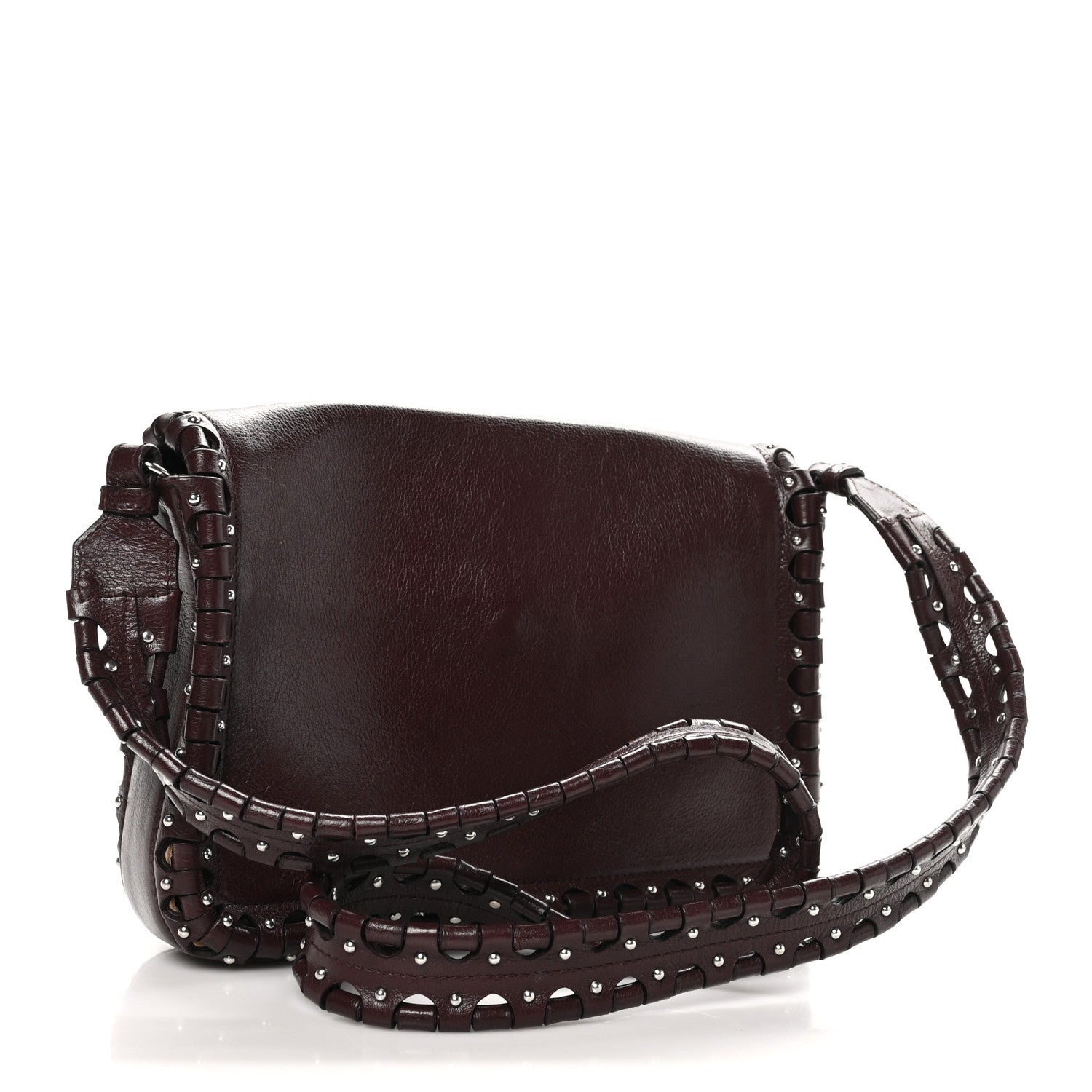 Alaia Buffalo Studded Hinge Flap Bag Almandite 4 of 10