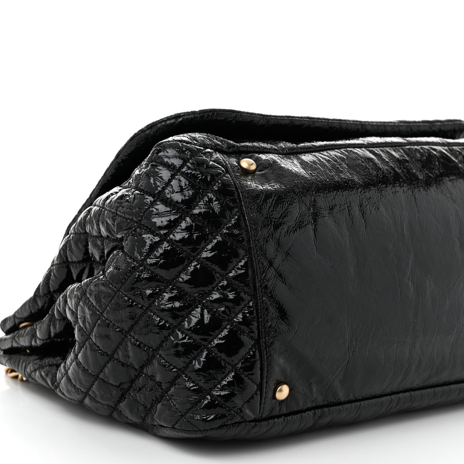 Chanel Vinyl XL Rock and Chain Flap Black 9 of 12