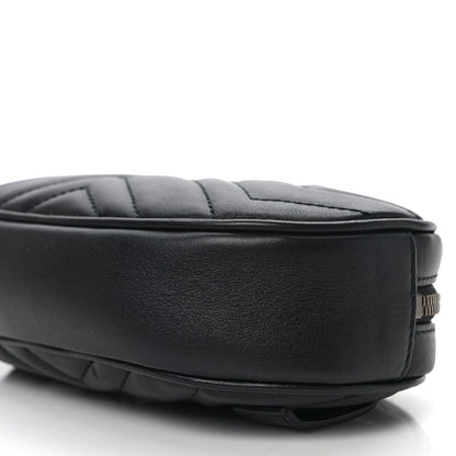 Gucci Calfskin Matelasse GG Marmont Belt Bag 85/34 Black 9 of 10
