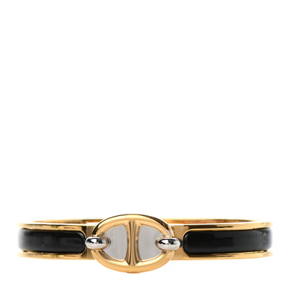 Hermes Enamel Mini Clic Chaine d'Ancre Bracelet PM Black 1 of 6