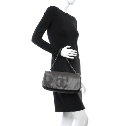 Chanel Lambskin Studded CC East West Flap Grey 2 of 14