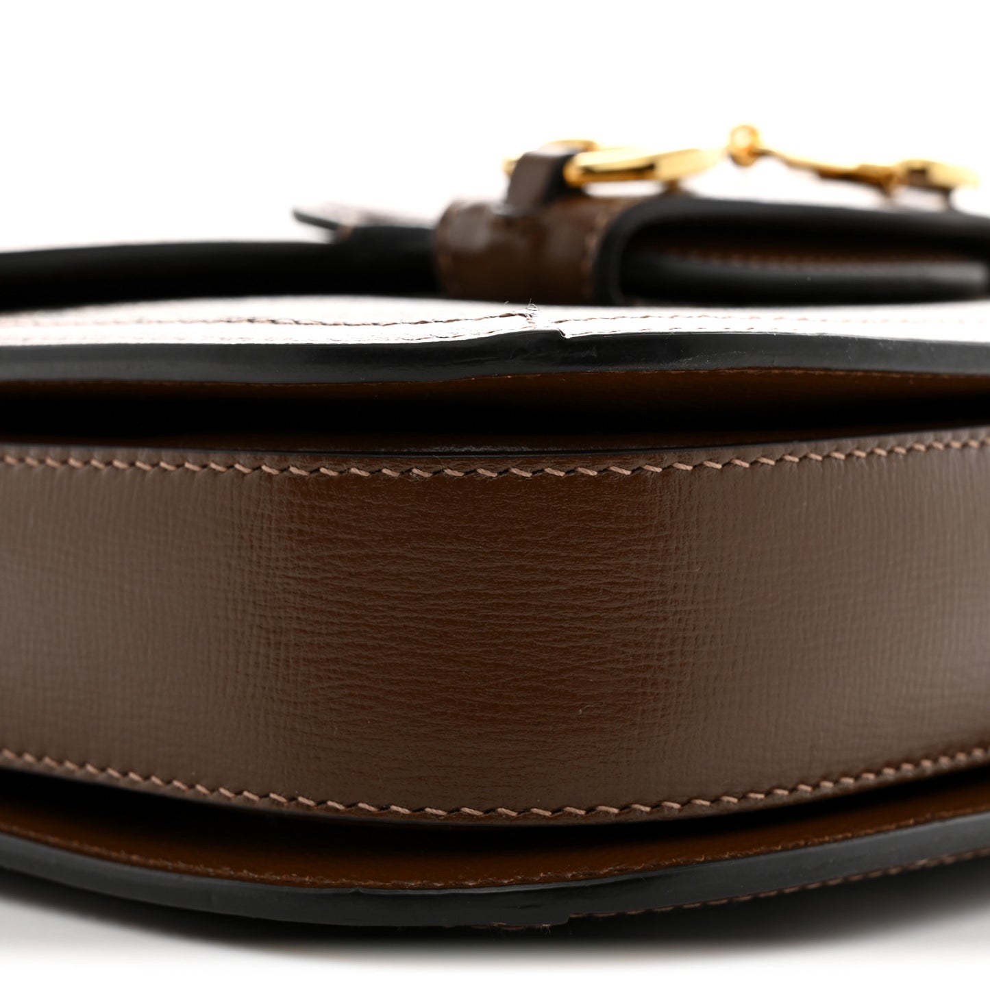 GG Supreme Monogram Horsebit 1955 Shoulder Bag Beige Brown Sugar