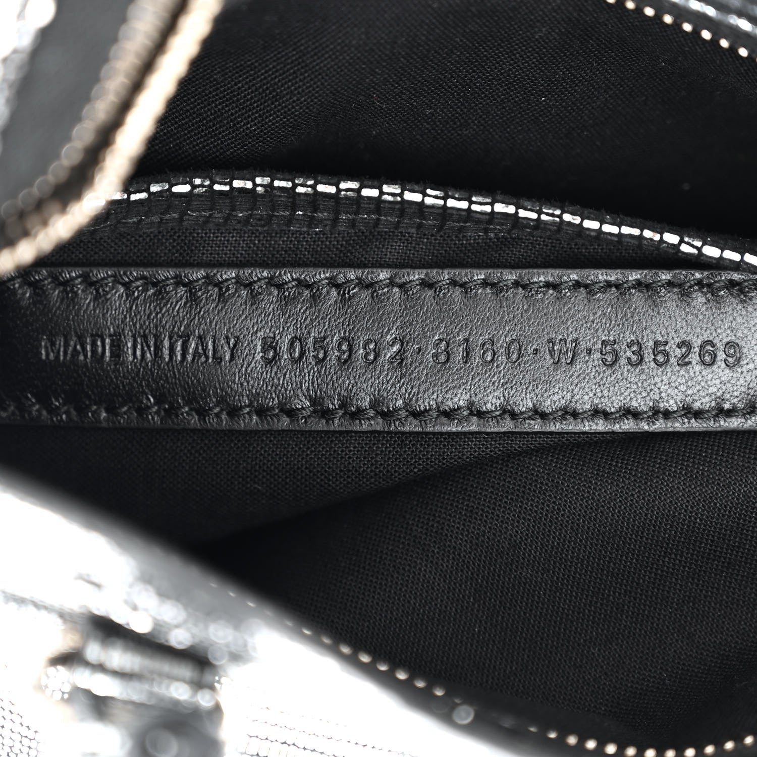 Balenciaga Metallic Calfskin Lizard Embossed Silver Metallic Edge Hardware Nano City Silver 7 of 10