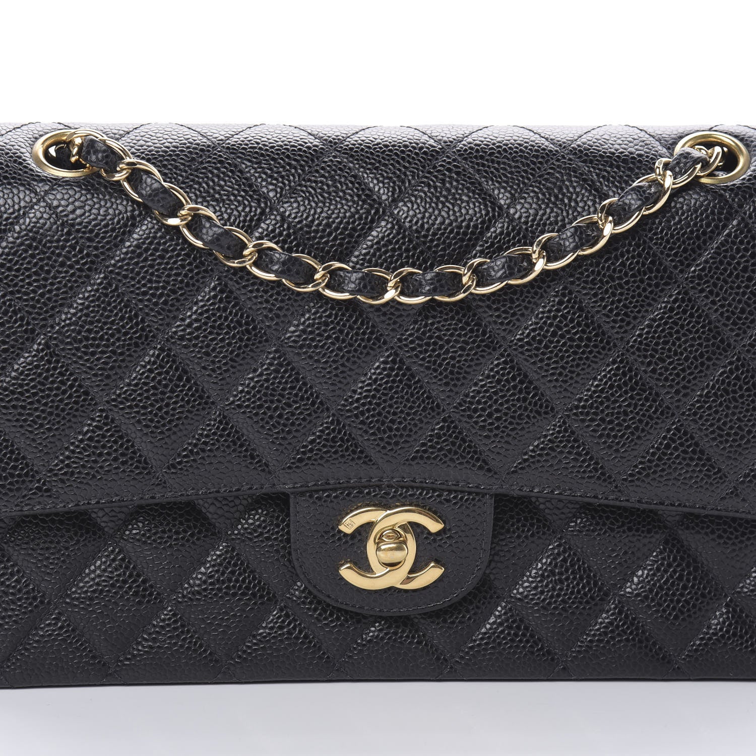 Chanel Caviar Quilted Medium Double Flap Black 8 of 12