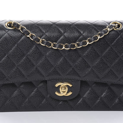 Chanel Caviar Quilted Medium Double Flap Black 8 of 12
