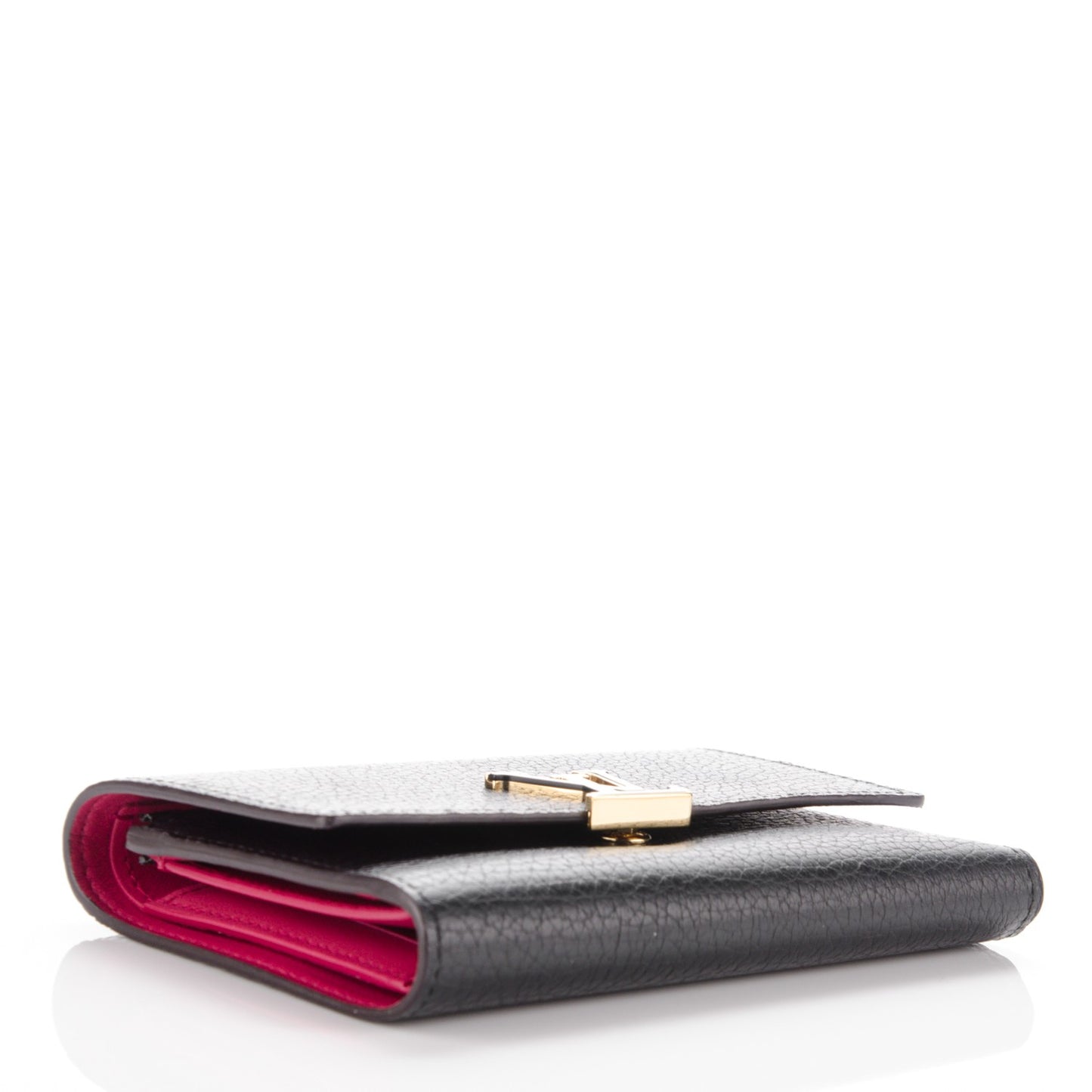 Taurillon Capucines Compact Wallet Black