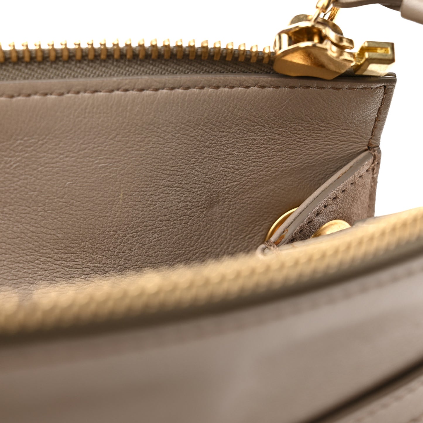 Calfskin Suede Small Roy Bag Motty Grey