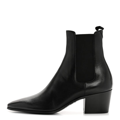 Saint Laurent Incrociato Muriel Vassili 60 Ankle Zip Boots 36 Black 1 of 11