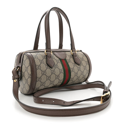 Gucci GG Supreme Monogram Web Small Ophidia Boston Bag Beige New Acero 3 of 11