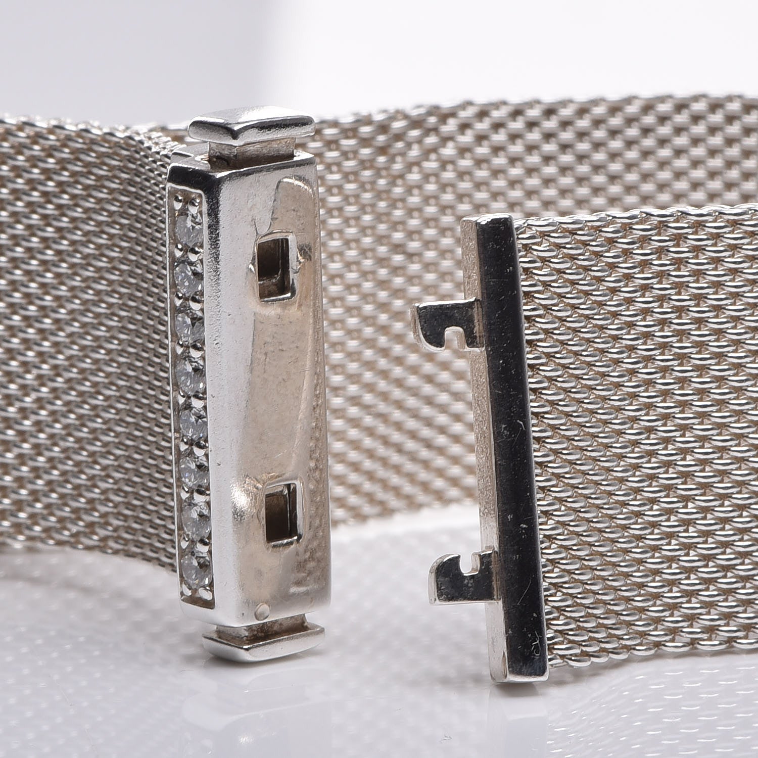 Tiffany Sterling Silver Diamond Somerset Bracelet 5 of 5
