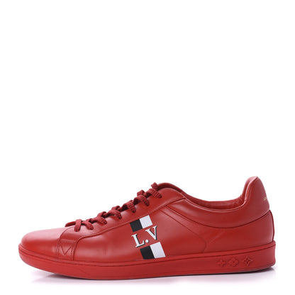 Louis Vuitton Calfskin Luxembourg Sneakers 10 Red 1 of 12