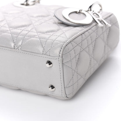 Christian Dior Lambskin Cannage Mini Lady Dior Grey 10 of 12
