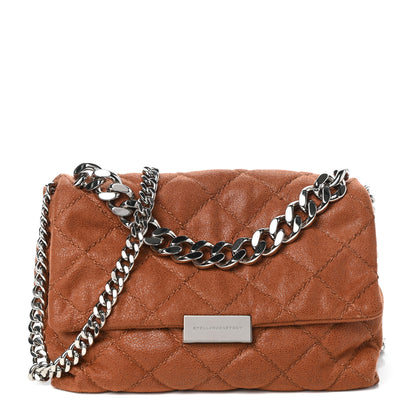 Stella McCartney Shaggy Deer Quilted Small Beckett Chain Shoulder Bag Brandy 1 of 8