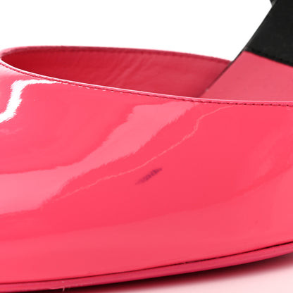 Chanel Patent Calfskin CC Pumps 42 Pink Black 9 of 11