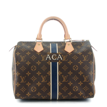 Louis Vuitton Monogram My LV Heritage Speedy 30 Blue Marine White 1 of 7